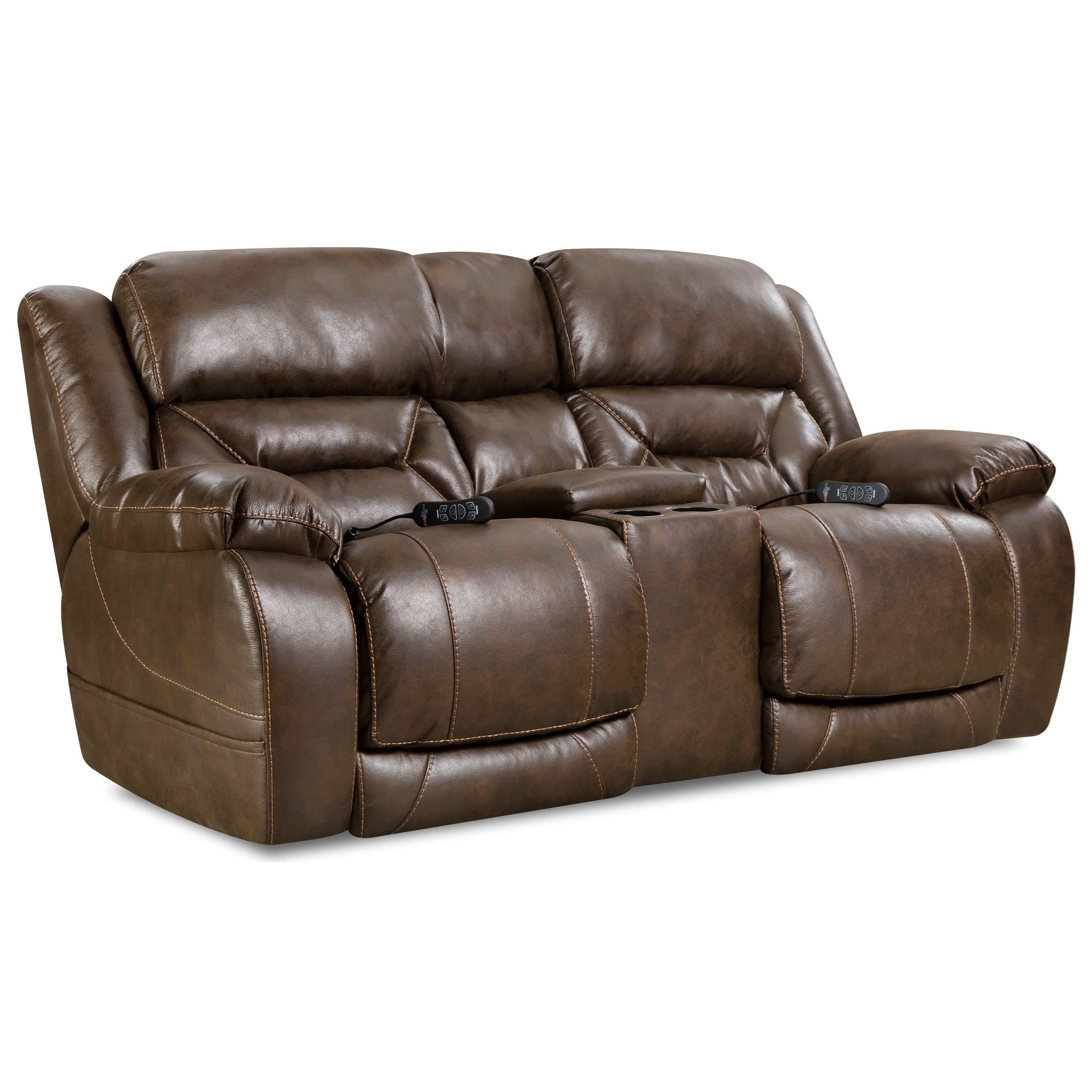 Power loveseat sale with console